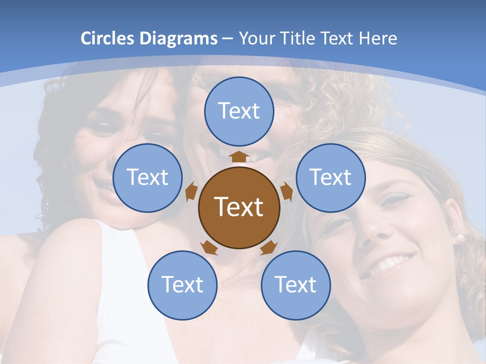 A Woman And Two Children Are Smiling For The Camera PowerPoint Template