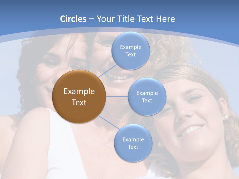 A Woman And Two Children Are Smiling For The Camera PowerPoint Template