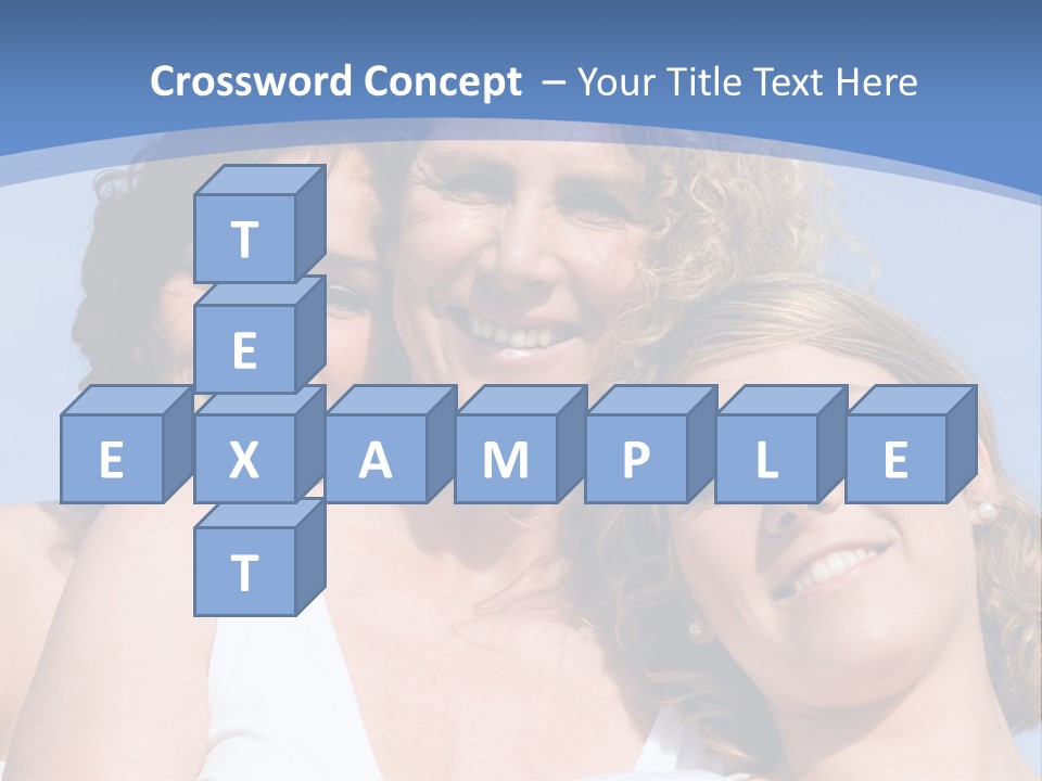 A Woman And Two Children Are Smiling For The Camera PowerPoint Template