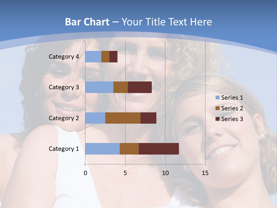 A Woman And Two Children Are Smiling For The Camera PowerPoint Template