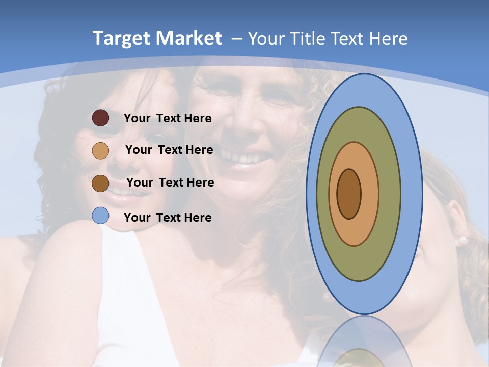 A Woman And Two Children Are Smiling For The Camera PowerPoint Template