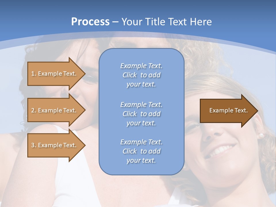 A Woman And Two Children Are Smiling For The Camera PowerPoint Template