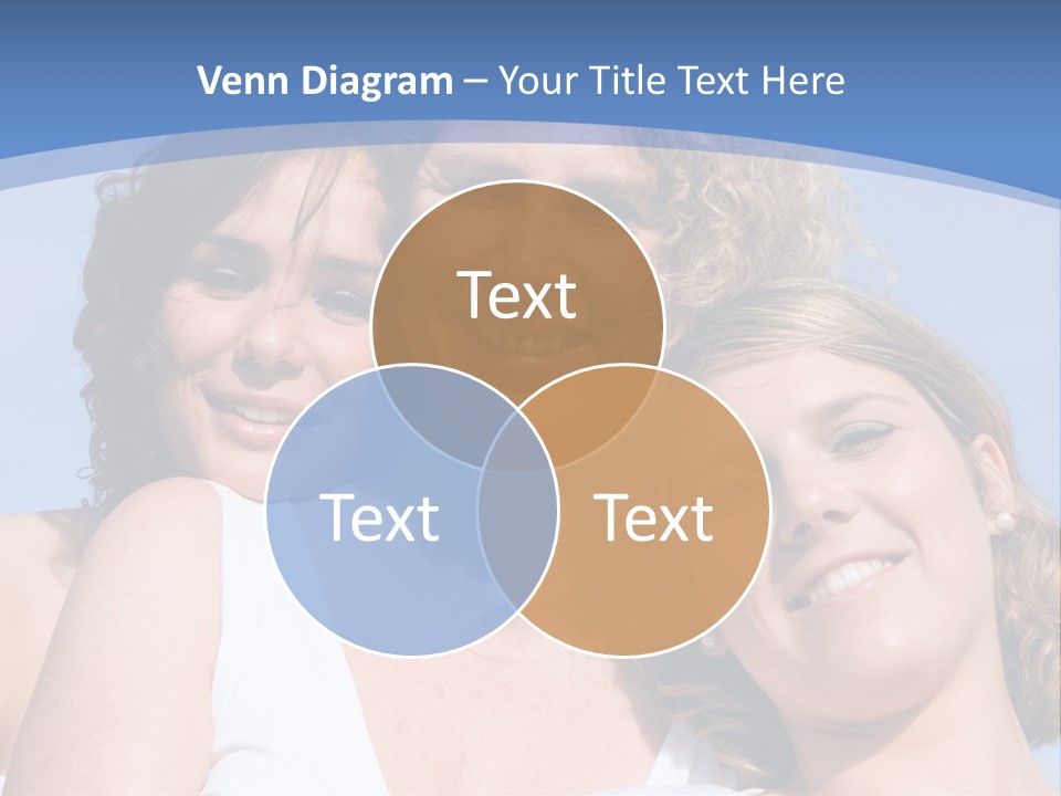 A Woman And Two Children Are Smiling For The Camera PowerPoint Template