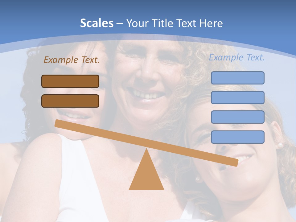 A Woman And Two Children Are Smiling For The Camera PowerPoint Template