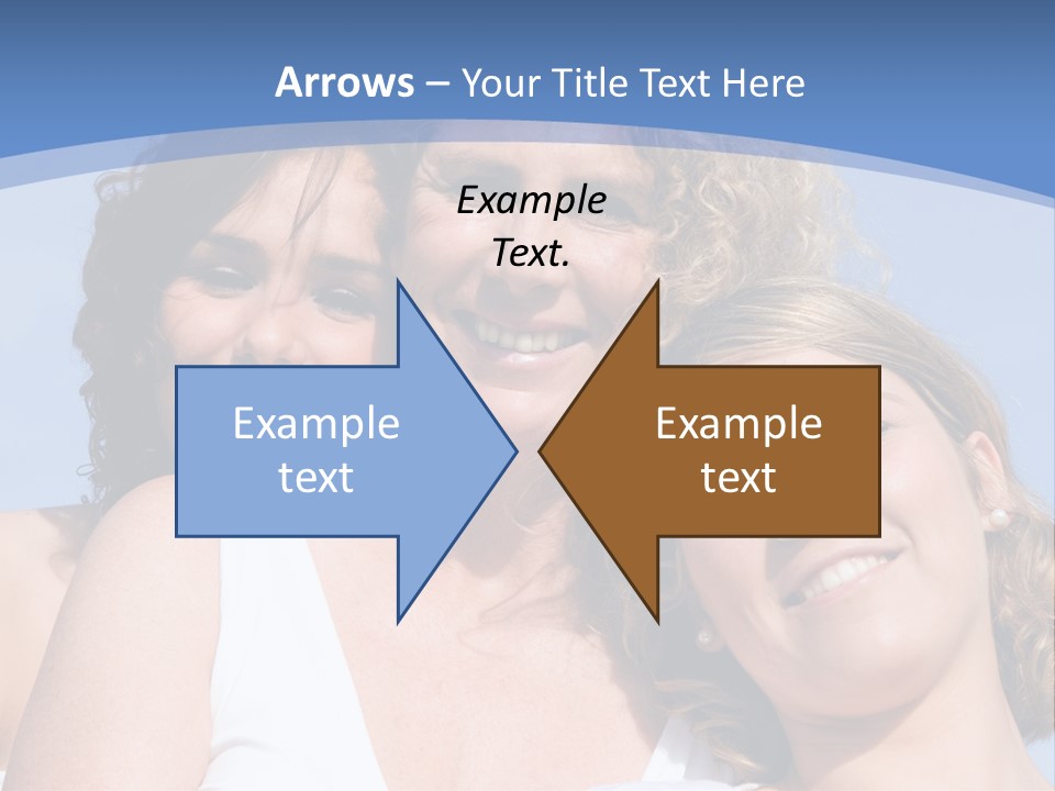 A Woman And Two Children Are Smiling For The Camera PowerPoint Template