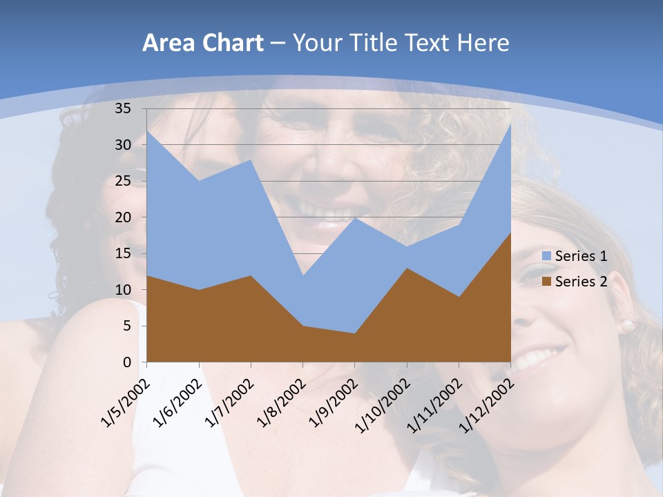 A Woman And Two Children Are Smiling For The Camera PowerPoint Template
