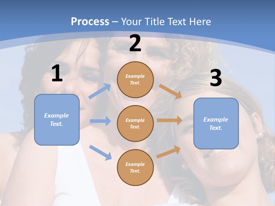 A Woman And Two Children Are Smiling For The Camera PowerPoint Template