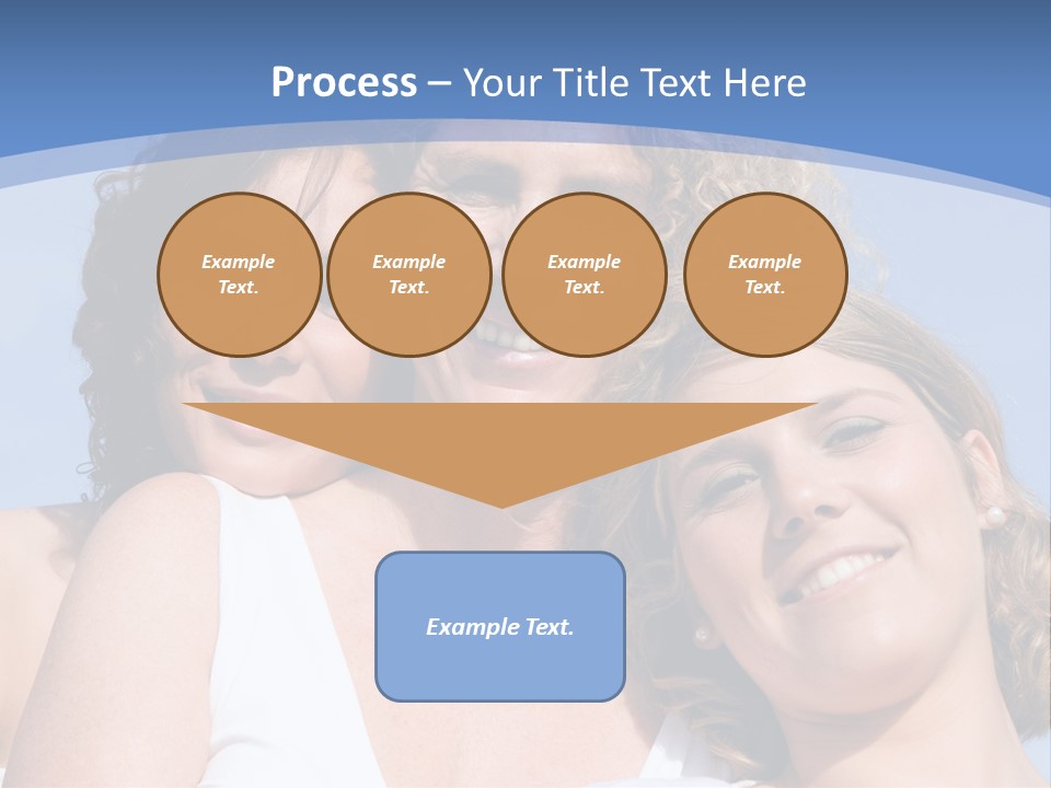 A Woman And Two Children Are Smiling For The Camera PowerPoint Template