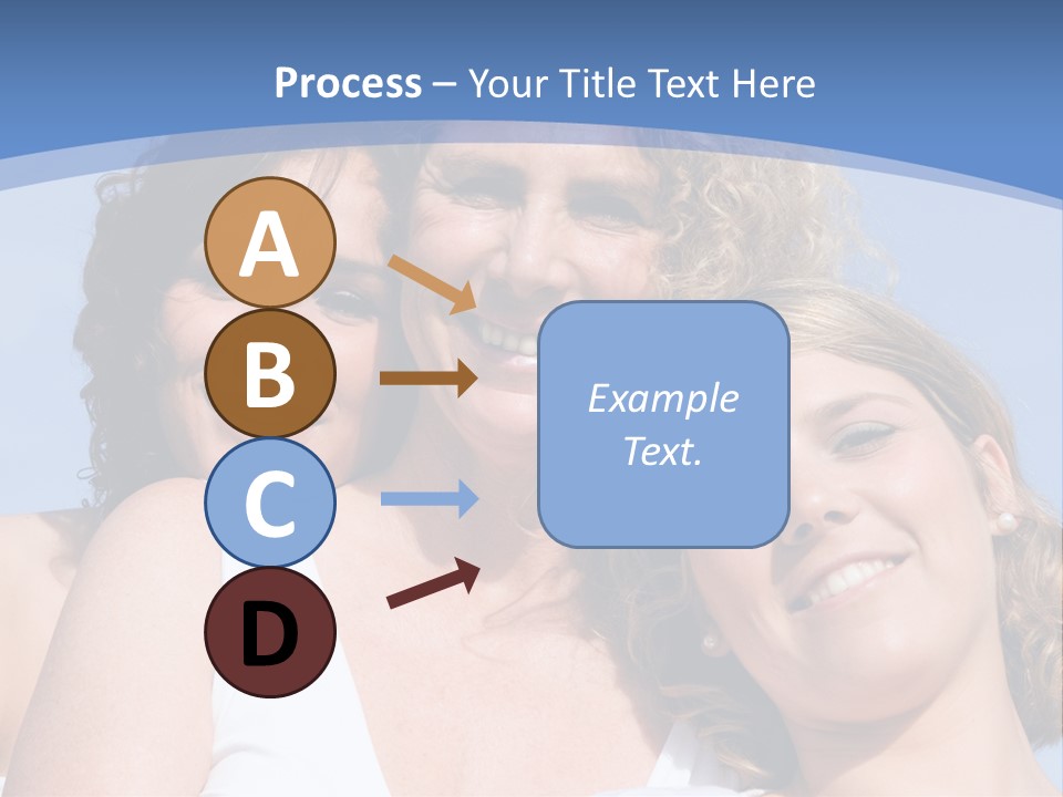 A Woman And Two Children Are Smiling For The Camera PowerPoint Template