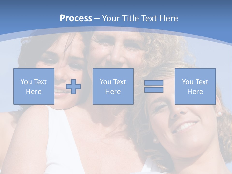 A Woman And Two Children Are Smiling For The Camera PowerPoint Template