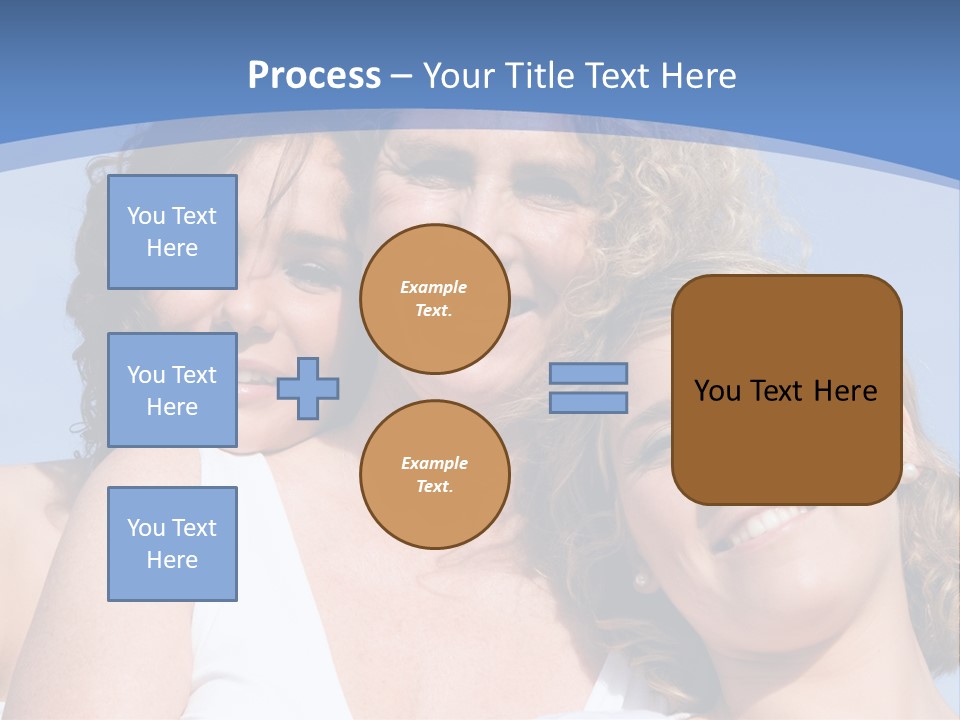 A Woman And Two Children Are Smiling For The Camera PowerPoint Template