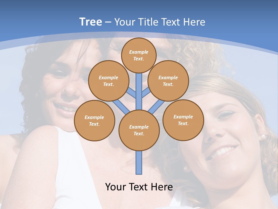 A Woman And Two Children Are Smiling For The Camera PowerPoint Template