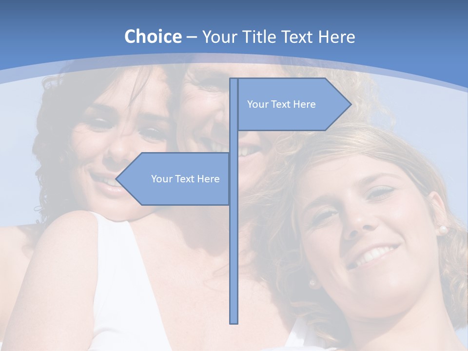 A Woman And Two Children Are Smiling For The Camera PowerPoint Template