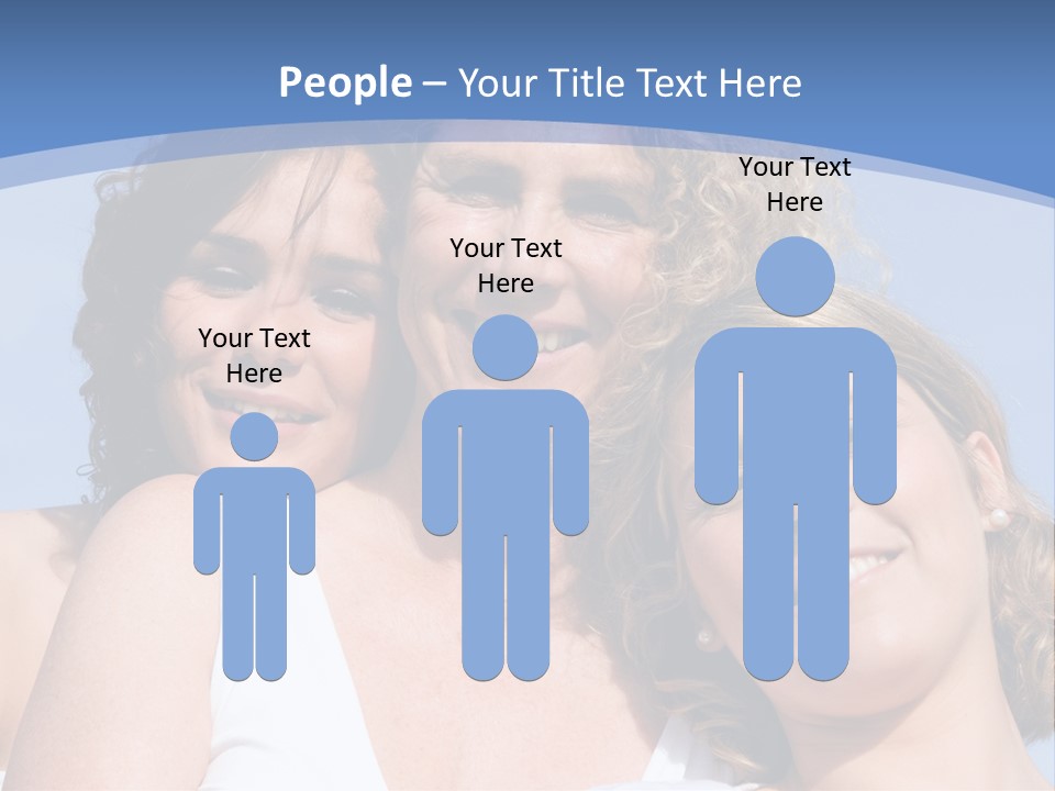 A Woman And Two Children Are Smiling For The Camera PowerPoint Template