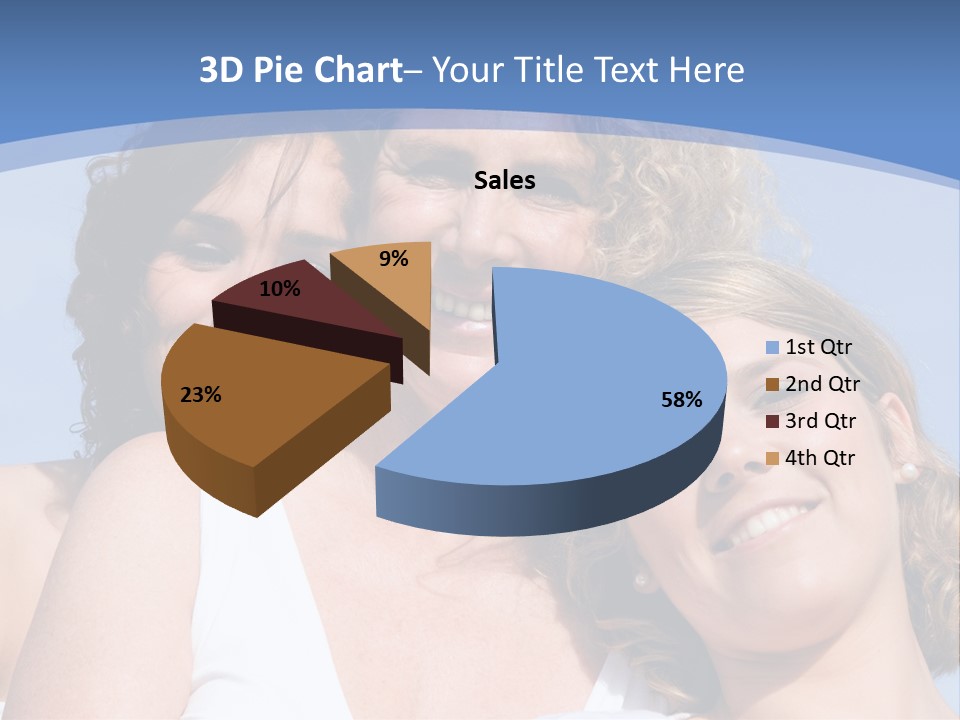 A Woman And Two Children Are Smiling For The Camera PowerPoint Template