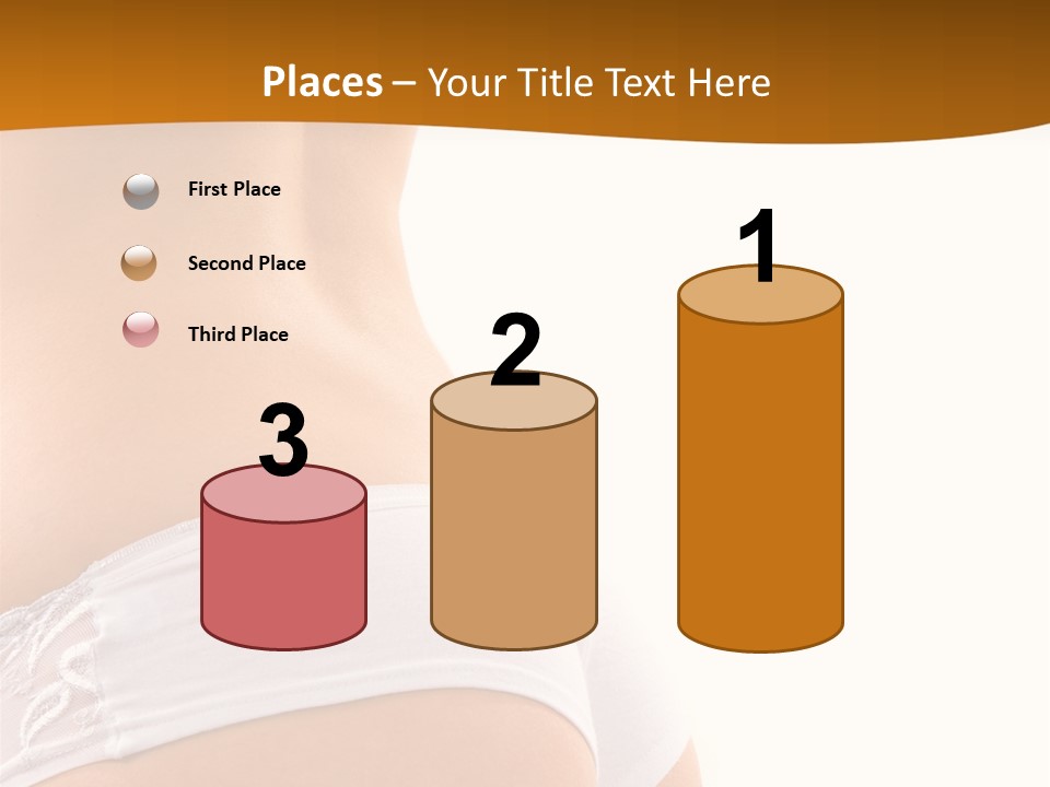 Sexy Woman In Lingerie On The White Background PowerPoint Template