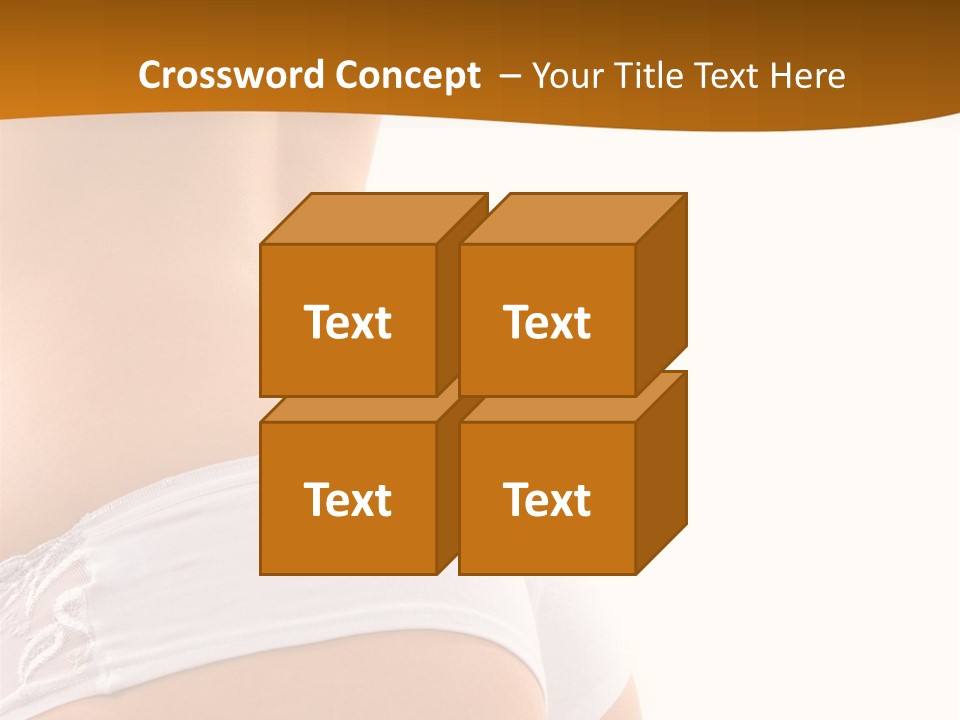 Sexy Woman In Lingerie On The White Background PowerPoint Template