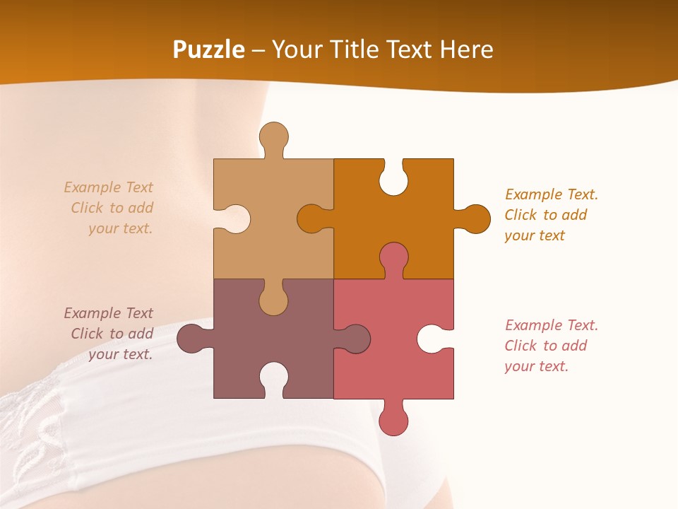 Sexy Woman In Lingerie On The White Background PowerPoint Template