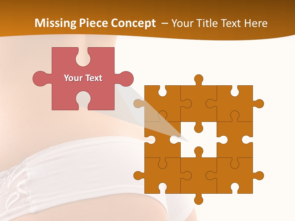 Sexy Woman In Lingerie On The White Background PowerPoint Template