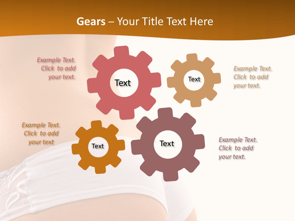 Sexy Woman In Lingerie On The White Background PowerPoint Template