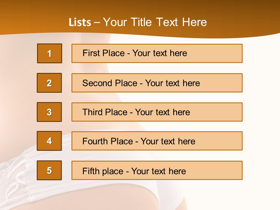 Sexy Woman In Lingerie On The White Background PowerPoint Template