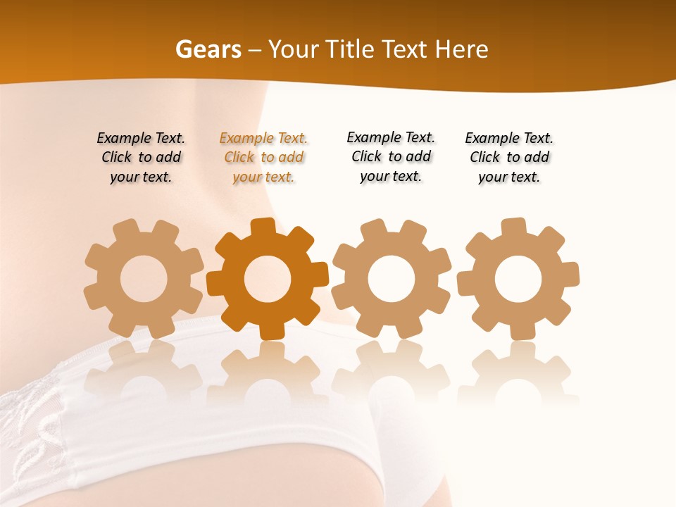 Sexy Woman In Lingerie On The White Background PowerPoint Template