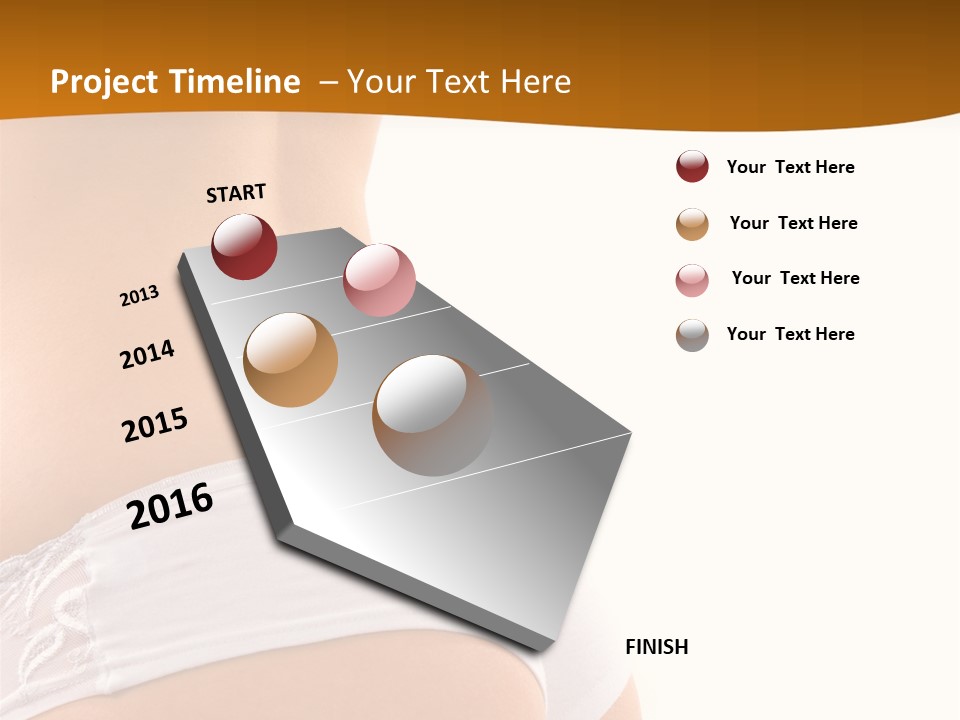 Sexy Woman In Lingerie On The White Background PowerPoint Template