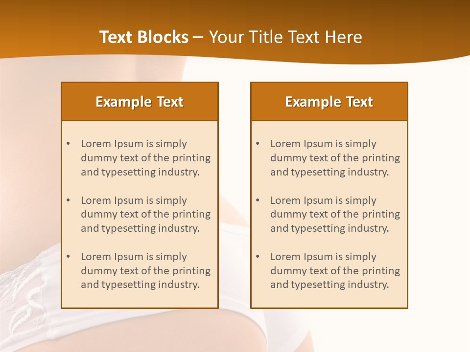 Sexy Woman In Lingerie On The White Background PowerPoint Template