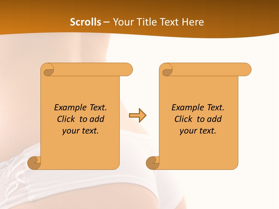 Sexy Woman In Lingerie On The White Background PowerPoint Template