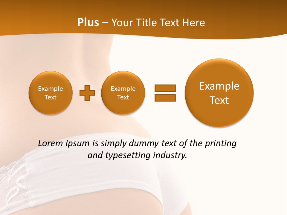 Sexy Woman In Lingerie On The White Background PowerPoint Template