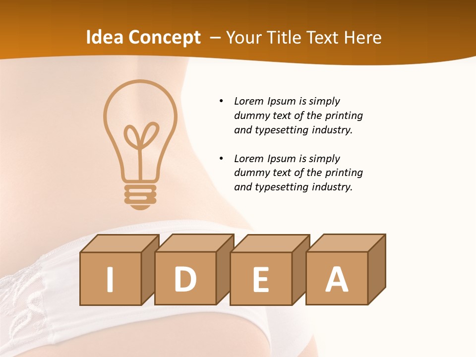 Sexy Woman In Lingerie On The White Background PowerPoint Template