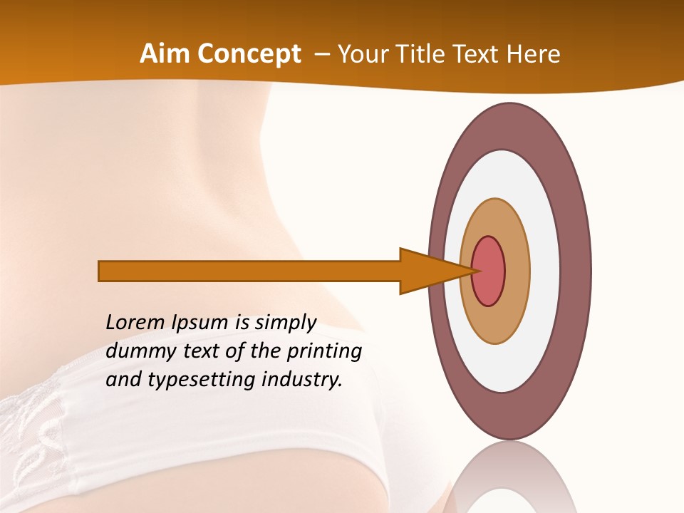 Sexy Woman In Lingerie On The White Background PowerPoint Template