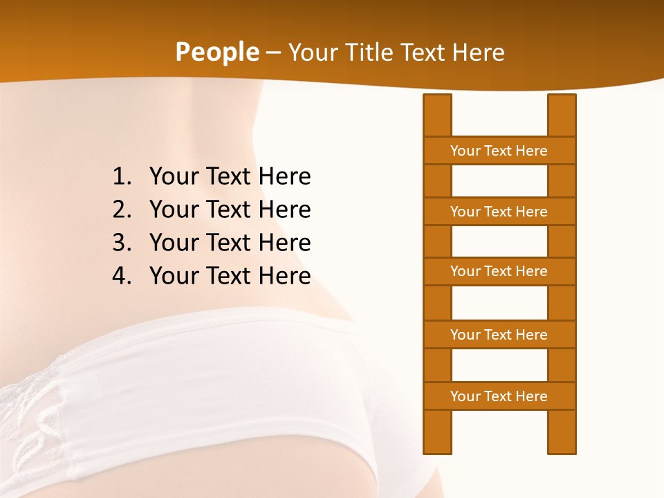 Sexy Woman In Lingerie On The White Background PowerPoint Template