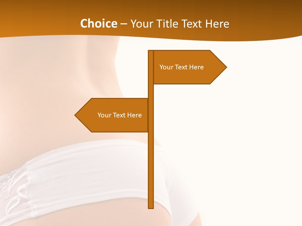 Sexy Woman In Lingerie On The White Background PowerPoint Template