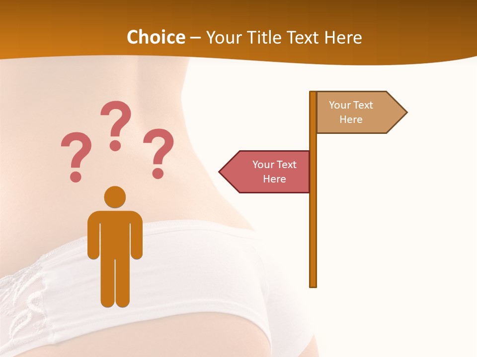 Sexy Woman In Lingerie On The White Background PowerPoint Template