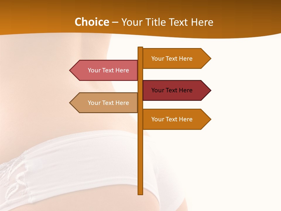 Sexy Woman In Lingerie On The White Background PowerPoint Template