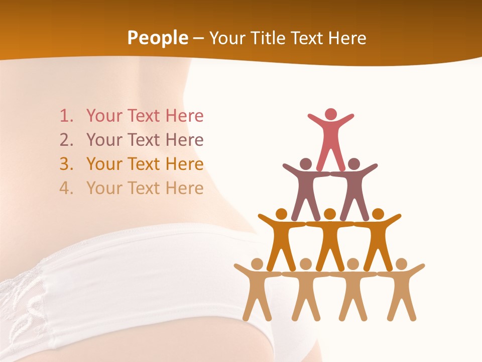 Sexy Woman In Lingerie On The White Background PowerPoint Template