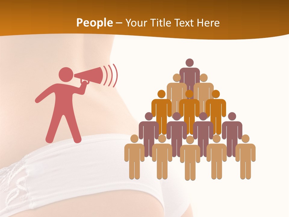 Sexy Woman In Lingerie On The White Background PowerPoint Template