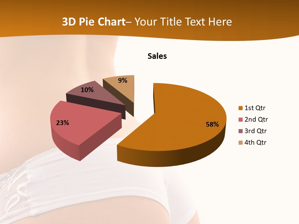 Sexy Woman In Lingerie On The White Background PowerPoint Template