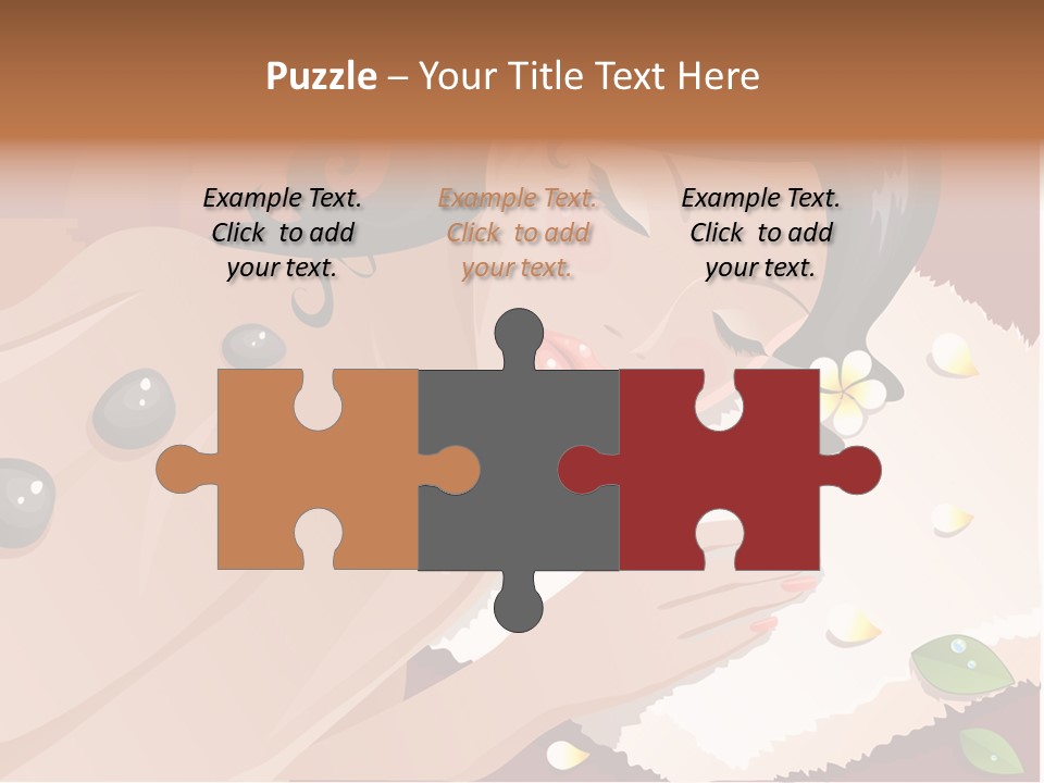 Girl During Her Spa Session Stock Vector Illustration: PowerPoint Template