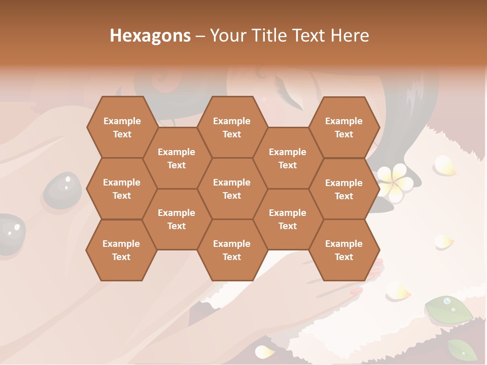 Girl During Her Spa Session Stock Vector Illustration: PowerPoint Template