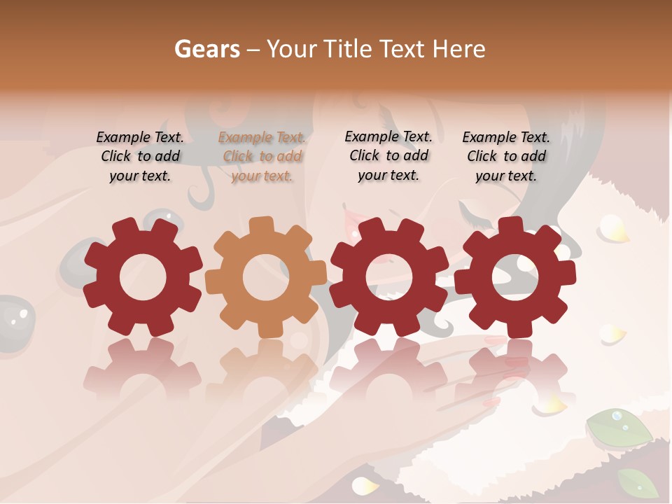 Girl During Her Spa Session Stock Vector Illustration: PowerPoint Template