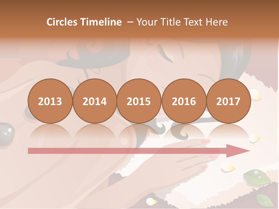 Girl During Her Spa Session Stock Vector Illustration: PowerPoint Template