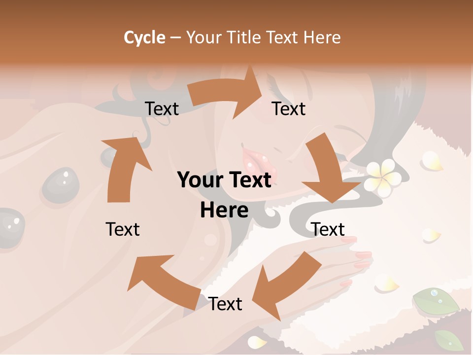 Girl During Her Spa Session Stock Vector Illustration: PowerPoint Template