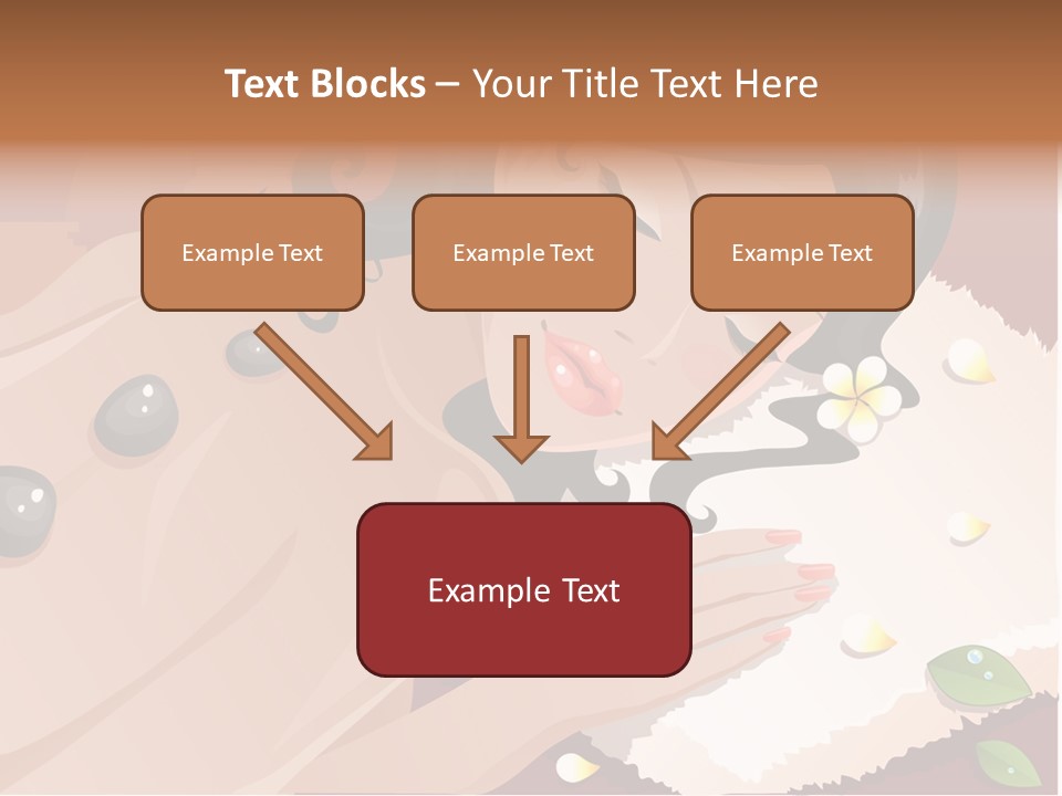 Girl During Her Spa Session Stock Vector Illustration: PowerPoint Template