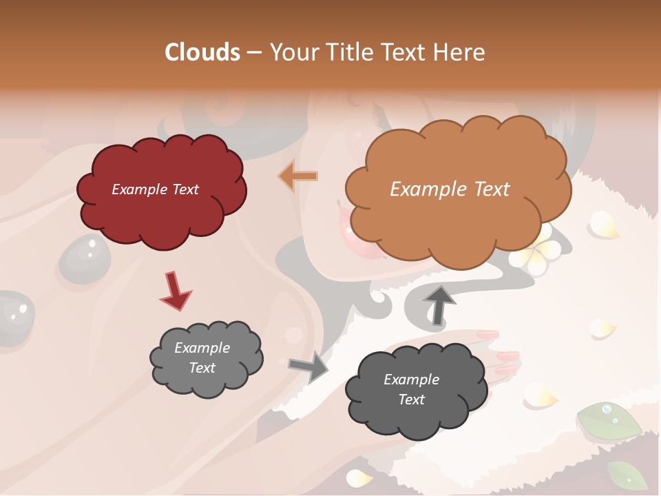 Girl During Her Spa Session Stock Vector Illustration: PowerPoint Template