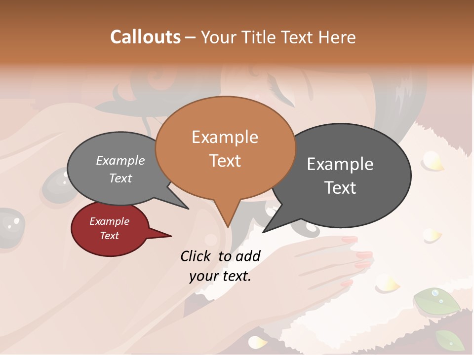 Girl During Her Spa Session Stock Vector Illustration: PowerPoint Template