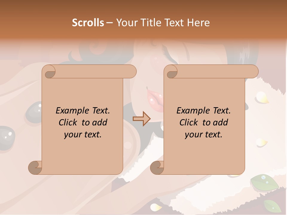 Girl During Her Spa Session Stock Vector Illustration: PowerPoint Template