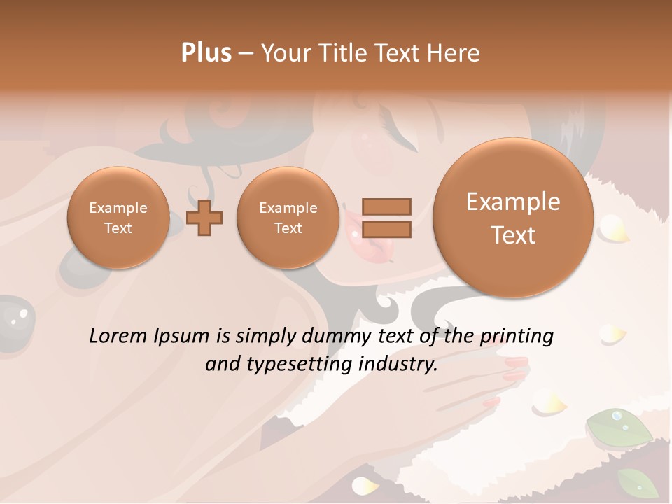 Girl During Her Spa Session Stock Vector Illustration: PowerPoint Template