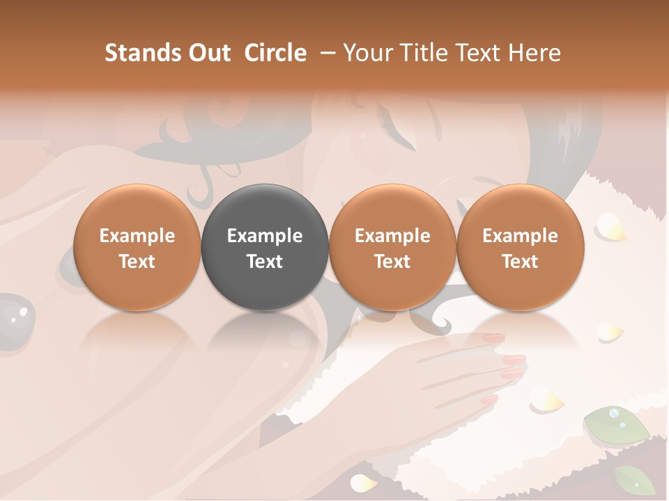 Girl During Her Spa Session Stock Vector Illustration: PowerPoint Template